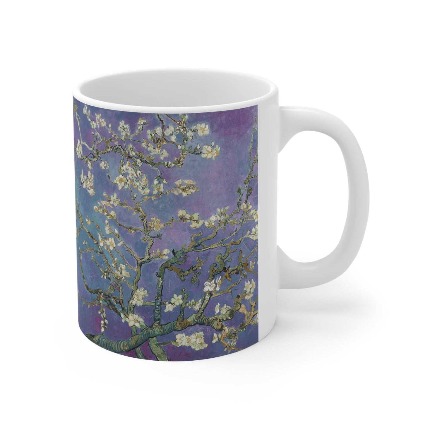Van Gogh's Almond blossom (1890) - Purple Fine Art Print Ceramic Coffee Mugs, 11oz, 15oz