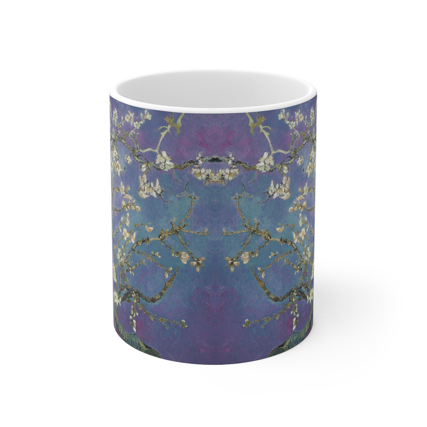 Van Gogh's Almond blossom (1890) - Purple Fine Art Print Ceramic Coffee Mugs, 11oz, 15oz