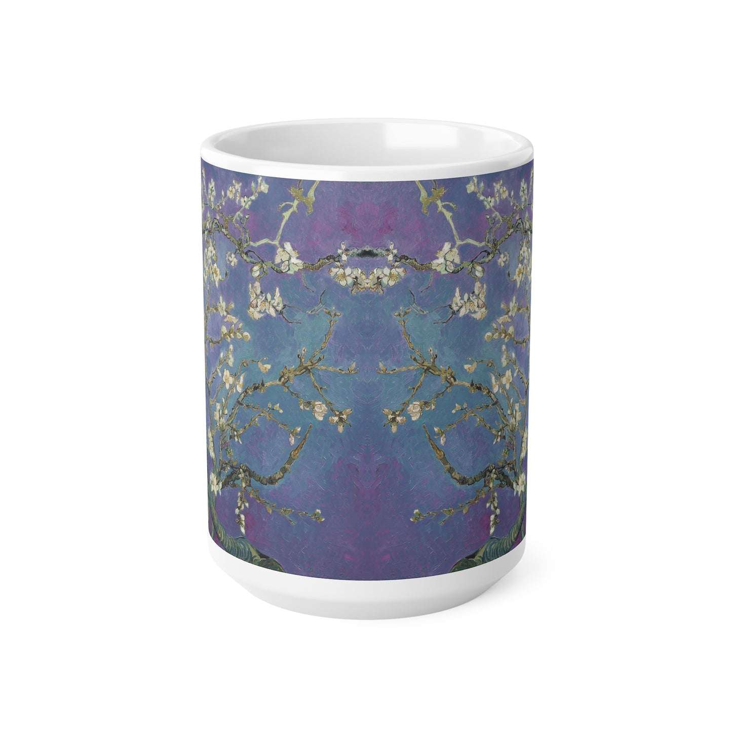 Van Gogh's Almond blossom (1890) - Purple Fine Art Print Ceramic Coffee Mugs, 11oz, 15oz