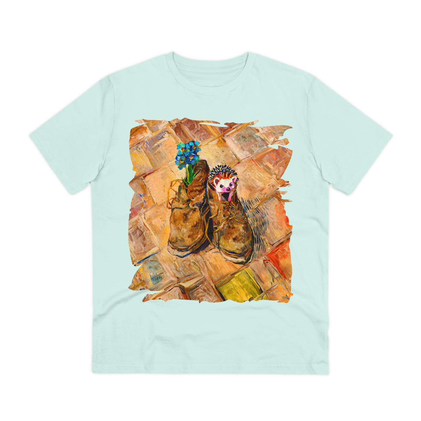 Van Gogh's Shoes (1888) - Hedgehog Fine Art Print Organic Cotton T-Shirt Unisex