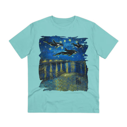 Van Gogh's Starry Night Over the Rhone (1888) - Dreams Fine Art Print Organic Cotton T-Shirt Unisex