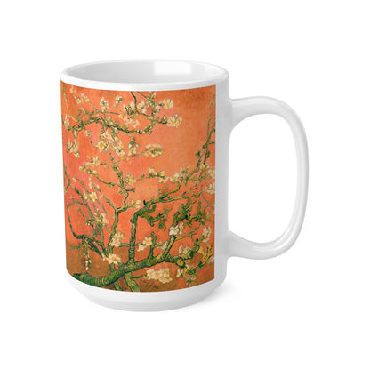 Van Gogh's Almond blossom (1890) - Orange Fine Art Print Ceramic Coffee Mugs, 11oz, 15oz