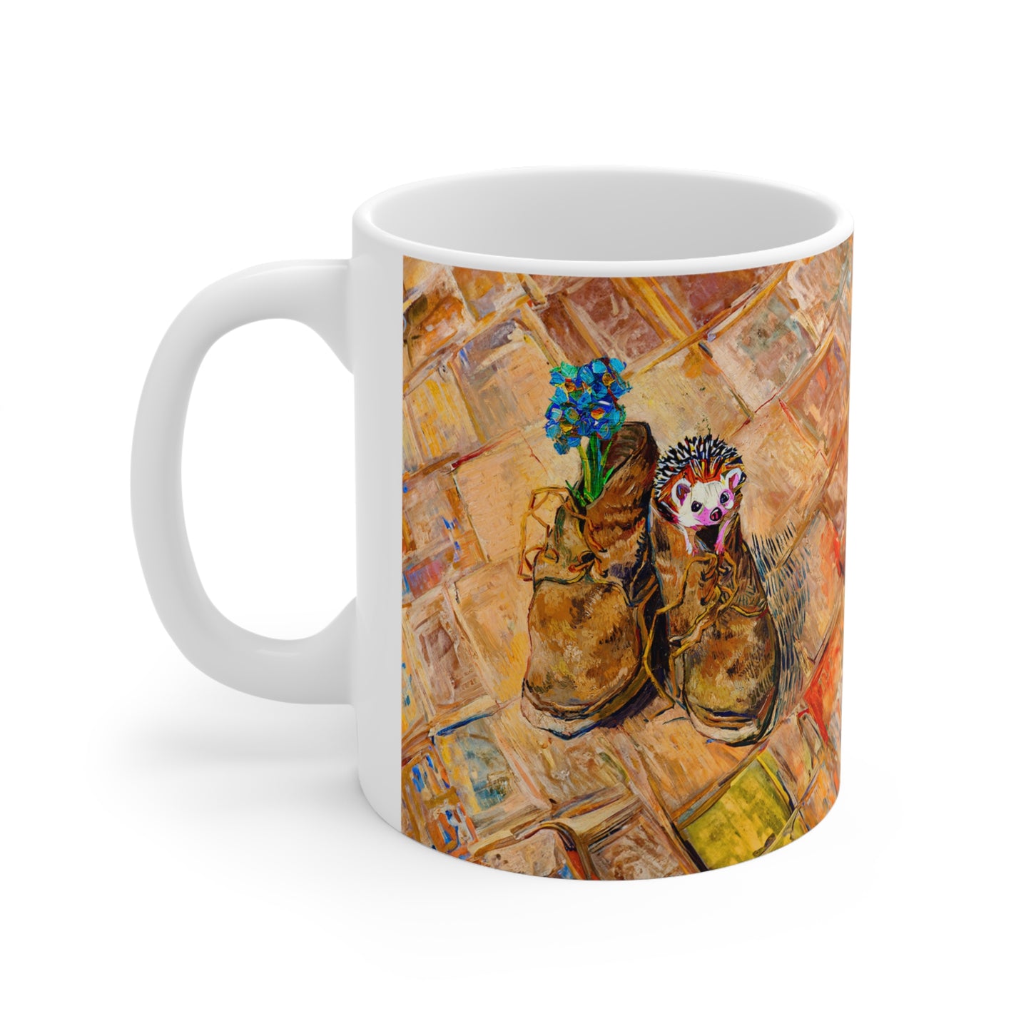 Van Gogh Shoes (1888) - Hedgehog Fine Art Print Ceramic Coffee Mugs, 11oz, 15oz