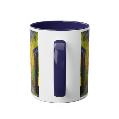 Van Gogh's Café Terrace at Night (1888) - Strays Two-Tone Coffee Mugs, 11oz