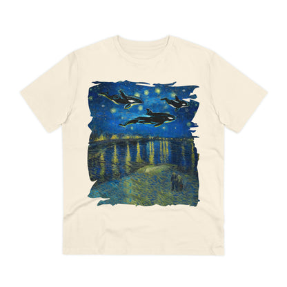 Van Gogh's Starry Night Over the Rhone (1888) - Dreams Fine Art Print Organic Cotton T-Shirt Unisex