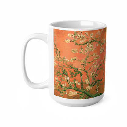 Van Gogh's Almond blossom (1890) - Orange Fine Art Print Ceramic Coffee Mugs, 11oz, 15oz