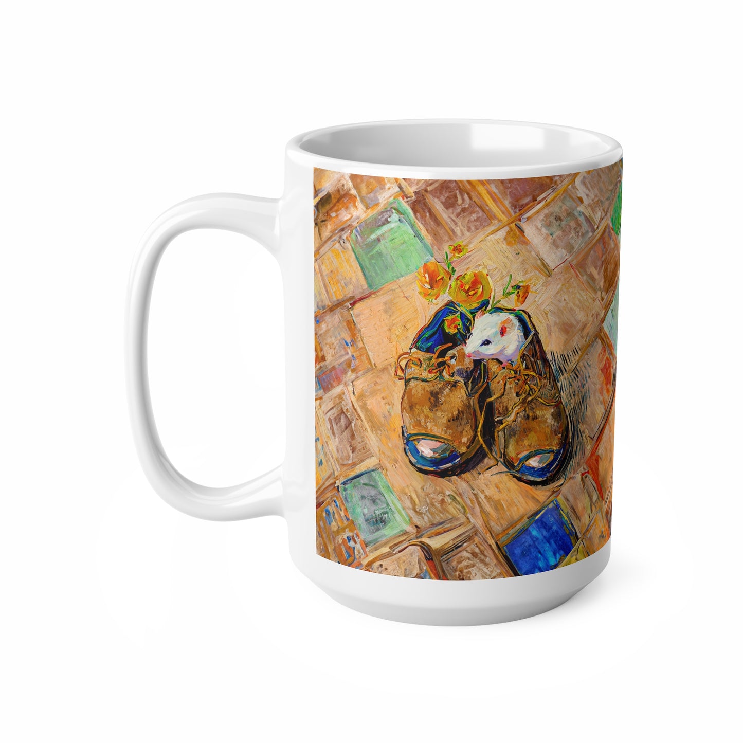 Van Gogh's Shoes (1888) - Mouse in the shoe Fine Art Print Ceramic Coffee Cups, 11oz, 15oz