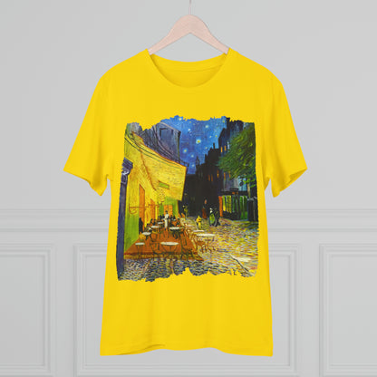 Van Gogh's Café Terrace at Night (1888) - Original Fine Art Print Organic Cotton T-Shirt Unisex