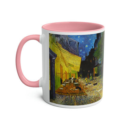 Van Gogh's Café Terrace at Night (1888) - Strays Two-Tone Coffee Mugs, 11oz