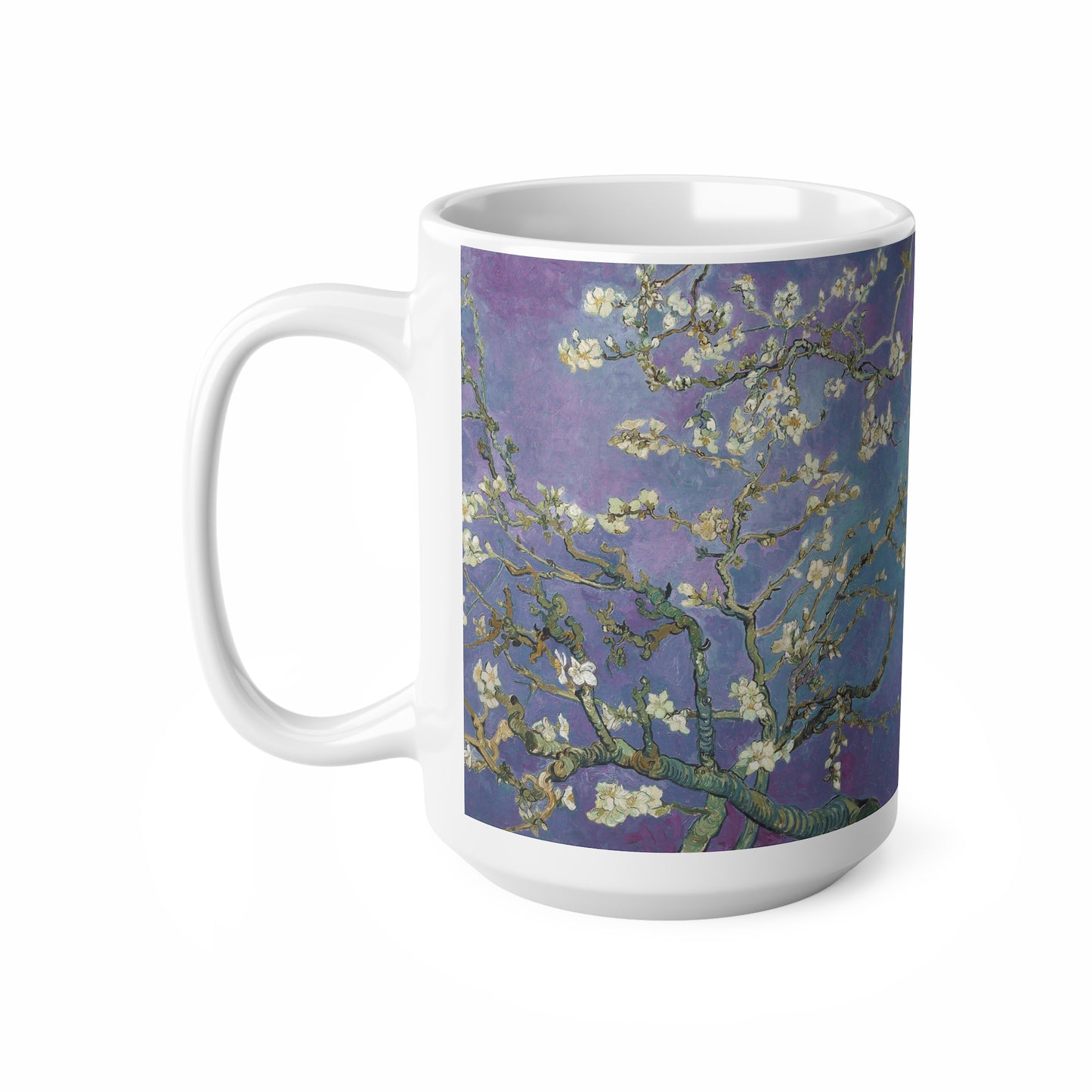 Van Gogh's Almond blossom (1890) - Purple Fine Art Print Ceramic Coffee Mugs, 11oz, 15oz