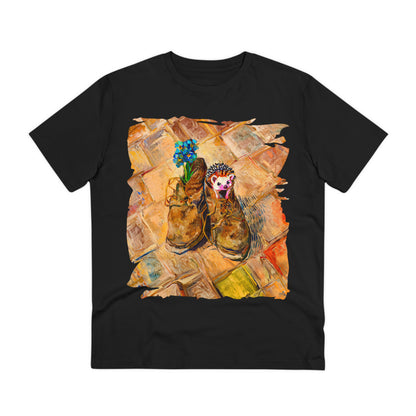 Van Gogh's Shoes (1888) - Hedgehog Fine Art Print Organic Cotton T-Shirt Unisex