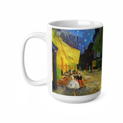 Van Gogh's Café Terrace at Night (1888) - Couple Fine Art Print Ceramic Coffee Mugs, 11oz, 15oz