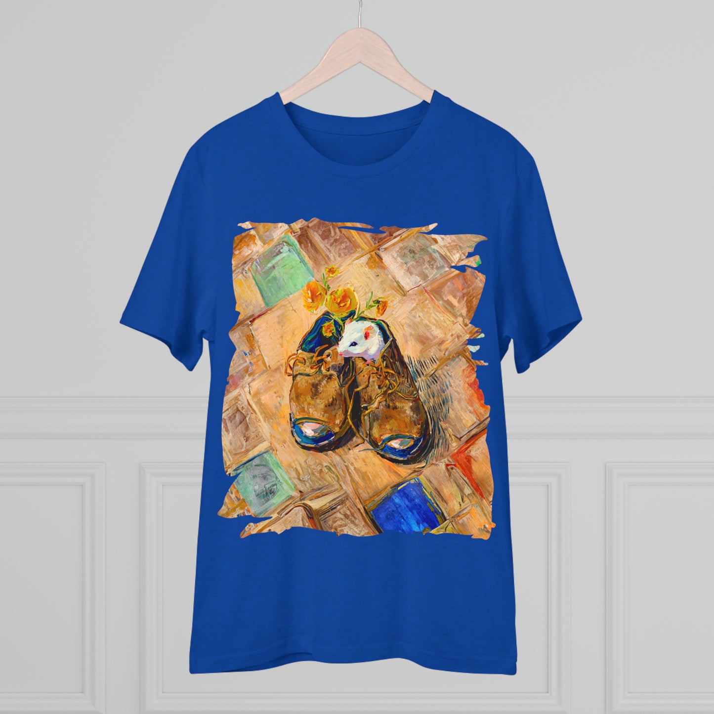 Van Gogh's Shoes (1888) - Mouse in the shoe Fine Art Print Organic Cotton T-Shirt Unisex