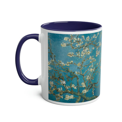 Van Gogh's Almond blossom (1890) - Original Fine Art Print Two-Tone Coffee Mugs, 11oz