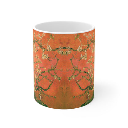 Van Gogh's Almond blossom (1890) - Orange Fine Art Print Ceramic Coffee Mugs, 11oz, 15oz