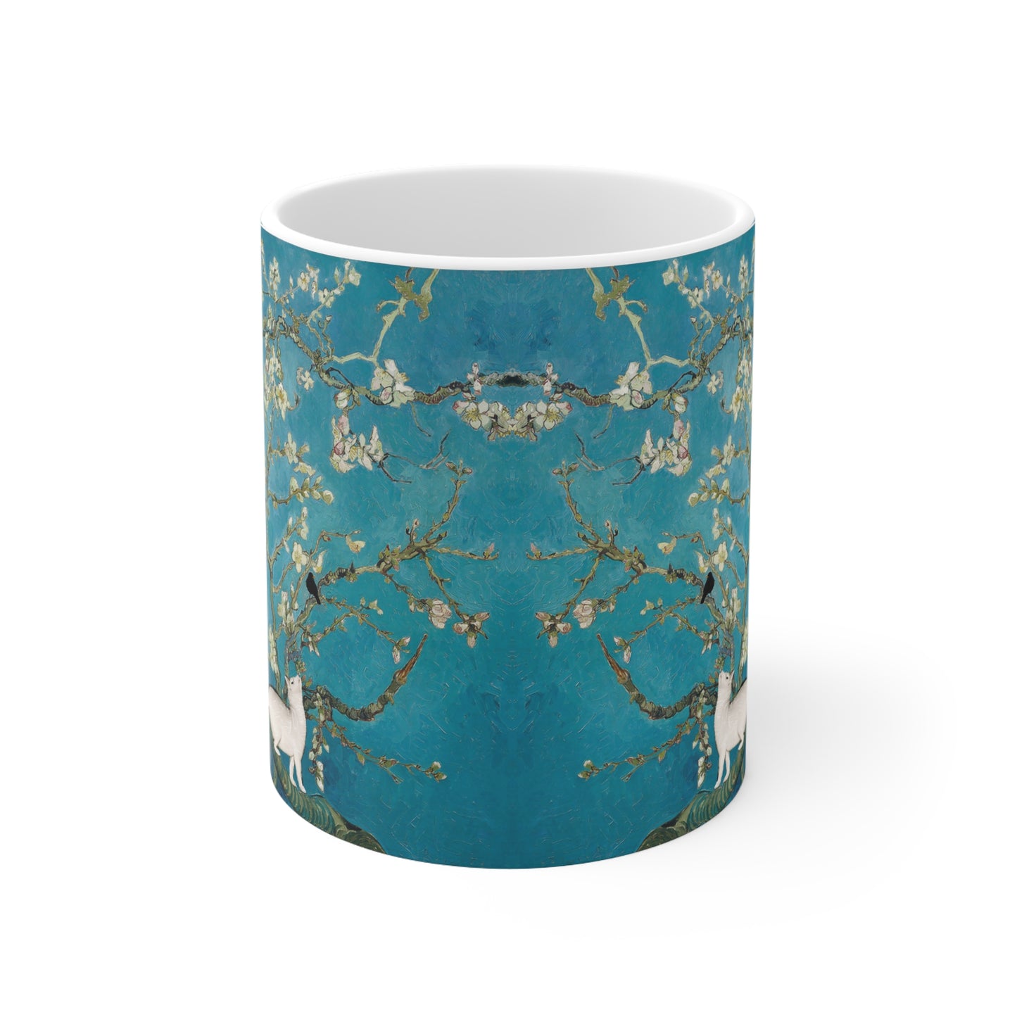 Van Gogh's Almond blossom (1890) - Cats Fine Art Print Ceramic Coffee Mugs, 11oz, 15oz