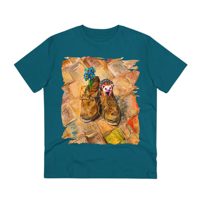 Van Gogh's Shoes (1888) - Hedgehog Fine Art Print Organic Cotton T-Shirt Unisex