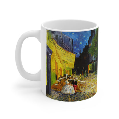 Van Gogh's Café Terrace at Night (1888) - Couple Fine Art Print Ceramic Coffee Mugs, 11oz, 15oz