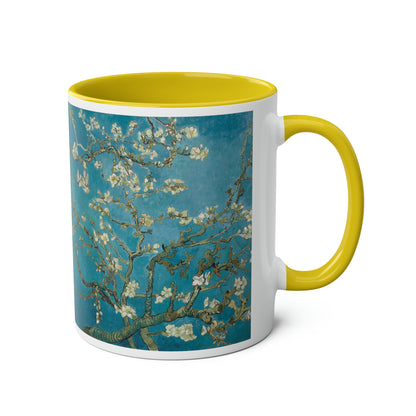 Van Gogh's Almond blossom (1890) - Original Fine Art Print Two-Tone Coffee Mugs, 11oz