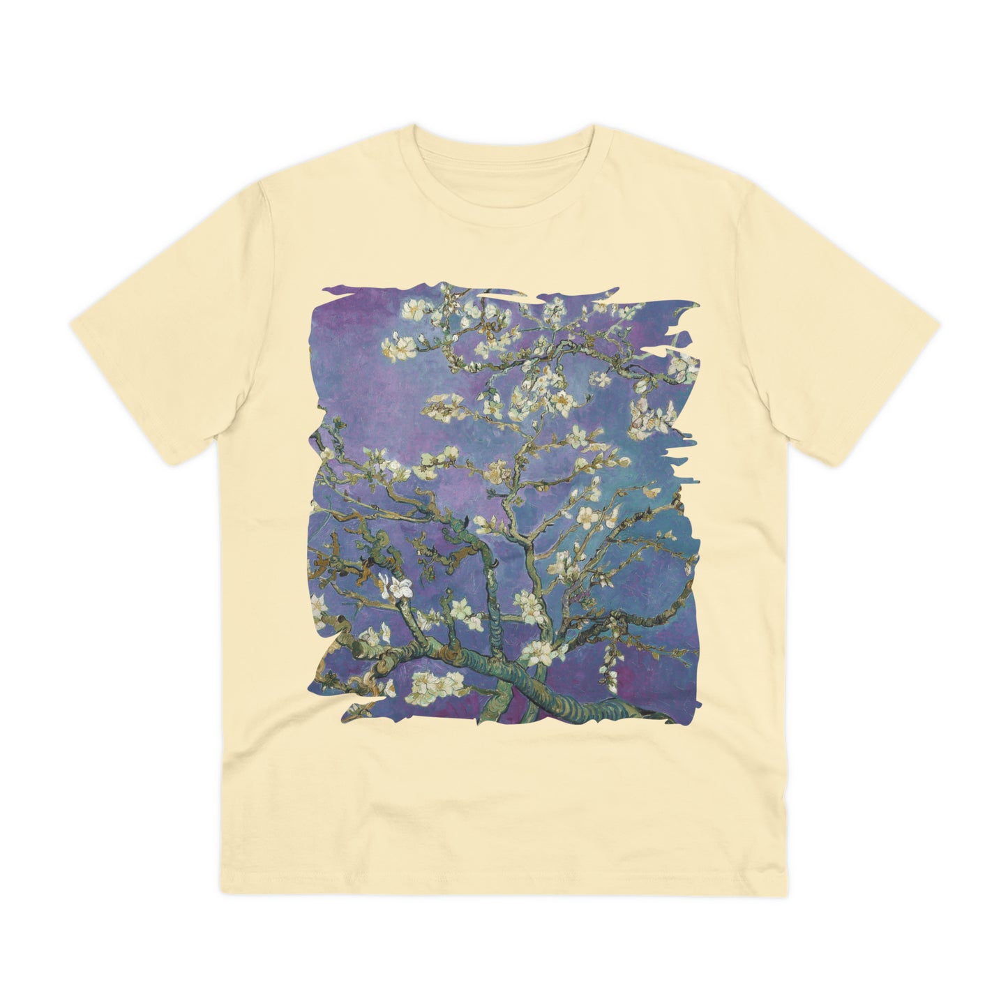 Van Gogh's Almond blossom (1890) - Purple Fine Art Print Organic Cotton T-Shirt Unisex