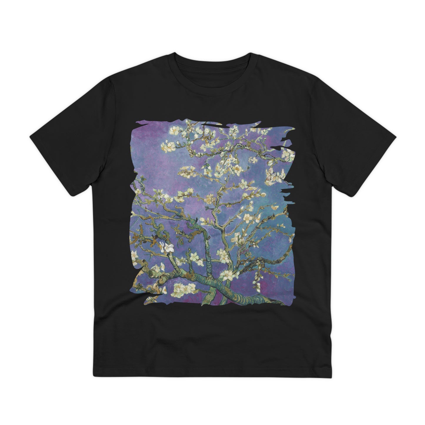 Van Gogh's Almond blossom (1890) - Purple Fine Art Print Organic Cotton T-Shirt Unisex