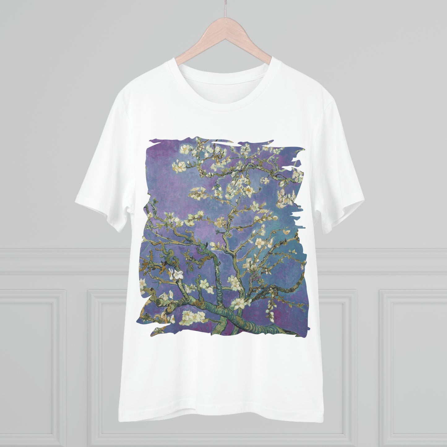 Van Gogh's Almond blossom (1890) - Purple Fine Art Print Organic Cotton T-Shirt Unisex