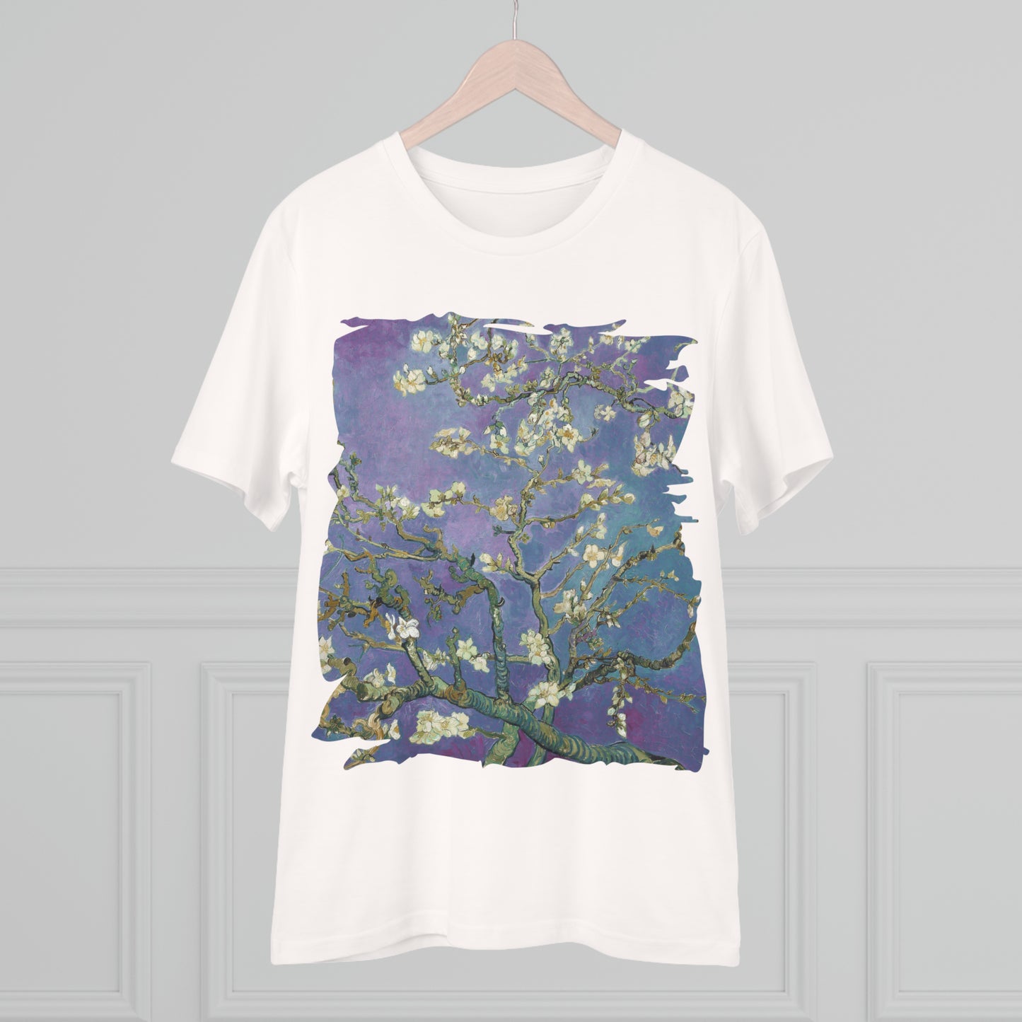 Van Gogh's Almond blossom (1890) - Purple Fine Art Print Organic Cotton T-Shirt Unisex