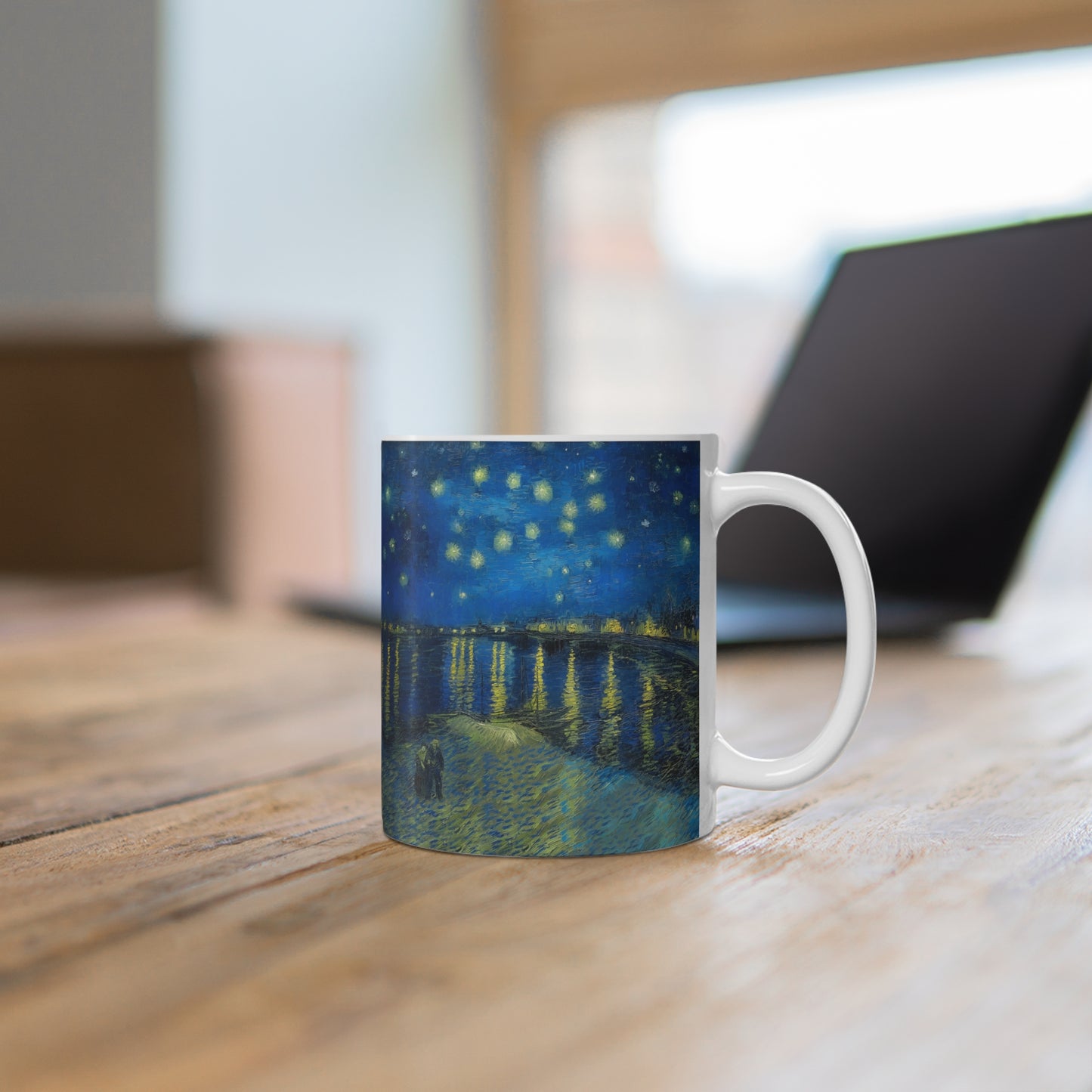 Van Gogh's Starry Night Over the Rhone (1888) - Original Fine Art PrintCeramic Coffee Mugs, 11oz, 15oz