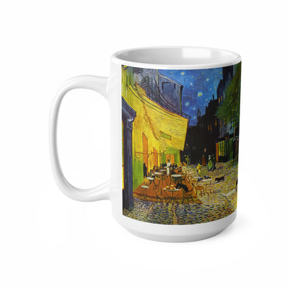 Van Gogh's Café Terrace at Night (1888) - Strays Fine Art Print Ceramic Coffee Mugs, 11oz, 15oz