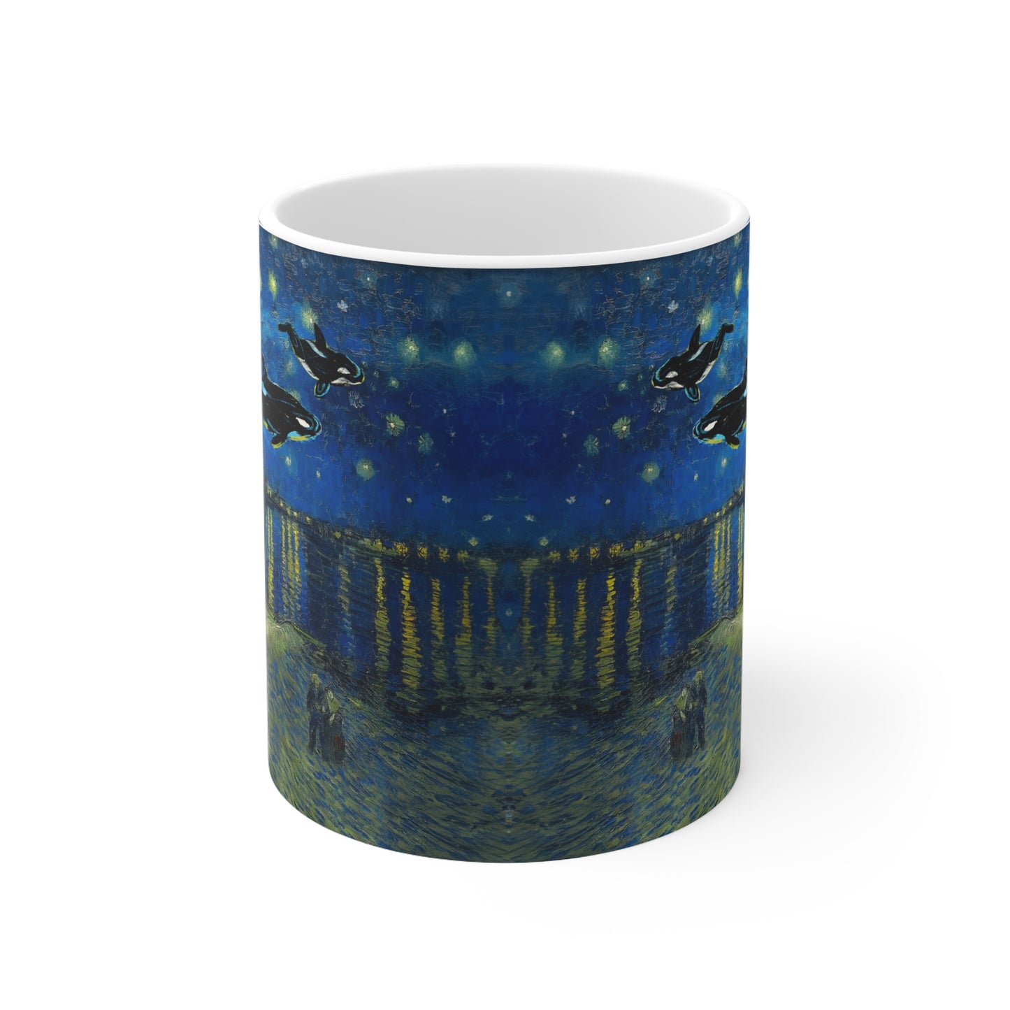 Van Gogh's Starry Night Over the Rhone (1888) - Dreams Fine Art Print Ceramic Coffee Mugs, 11oz, 15oz