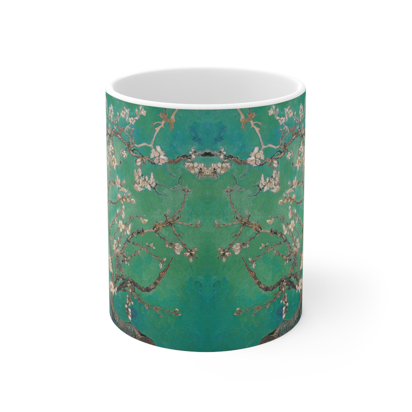 Van Gogh's Almond blossom (1890) - Green Fine Art Print Ceramic Coffee Mugs, 11oz, 15oz