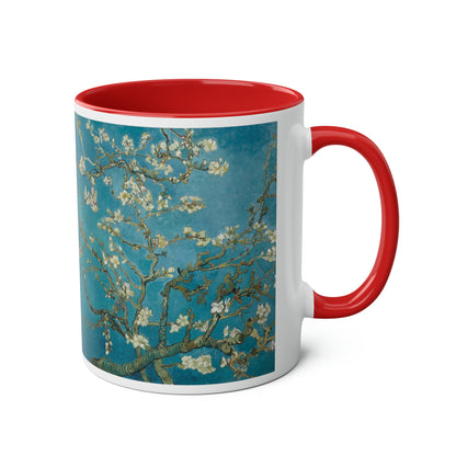 Van Gogh's Almond blossom (1890) - Original Fine Art Print Two-Tone Coffee Mugs, 11oz