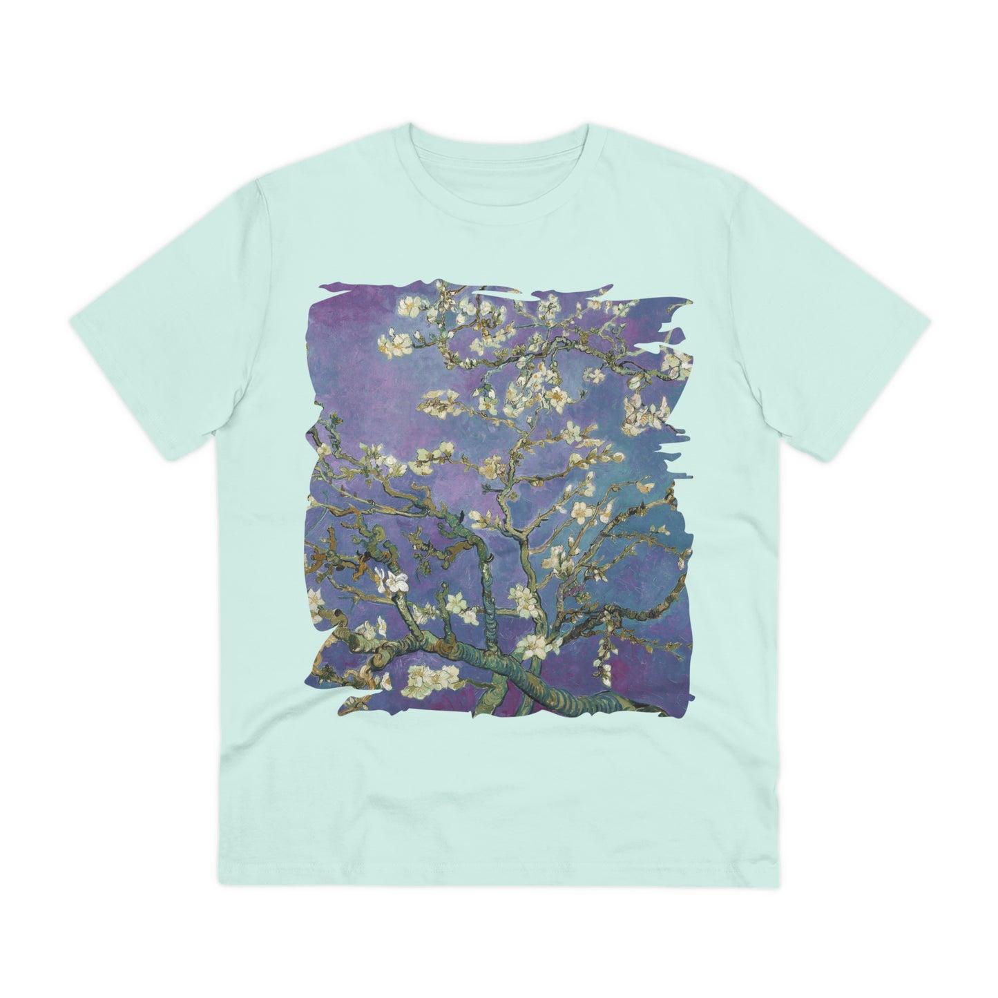 Van Gogh's Almond blossom (1890) - Purple Fine Art Print Organic Cotton T-Shirt Unisex