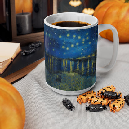 Van Gogh's Starry Night Over the Rhone (1888) - Original Fine Art PrintCeramic Coffee Mugs, 11oz, 15oz