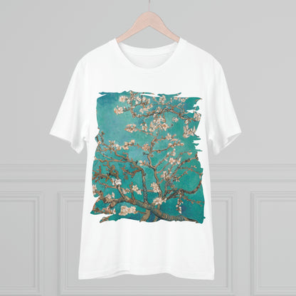 Van Gogh's Almond blossom (1890) - Turqoise Fine Art Print Organic Cotton T-Shirt Unisex