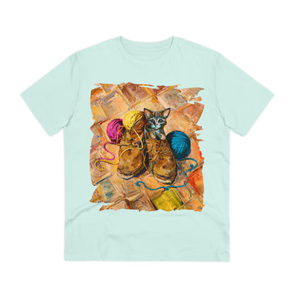 Van Gogh's Shoes (1888) - Kitten with yarns Fine Art Print Organic Cotton T-Shirt Unisex