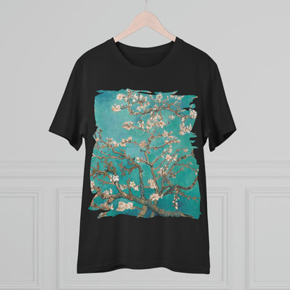 Van Gogh's Almond blossom (1890) - Turqoise Fine Art Print Organic Cotton T-Shirt Unisex