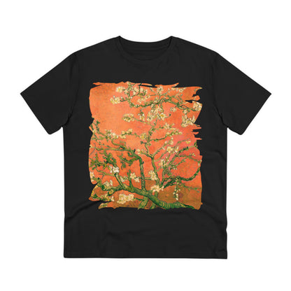 Van Gogh's Almond blossom (1890) - Orange Fine Art Print Organic Cotton T-Shirt Unisex