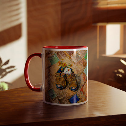 Van Gogh's Shoes (1888) - Mouse in the shoe Fine Art Print Two-Tone Coffee Mugs, 11oz