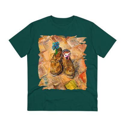 Van Gogh's Shoes (1888) - Hedgehog Fine Art Print Organic Cotton T-Shirt Unisex