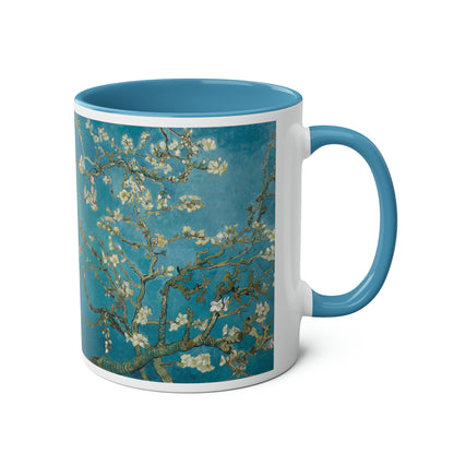 Van Gogh's Almond blossom (1890) - Original Fine Art Print Two-Tone Coffee Mugs, 11oz