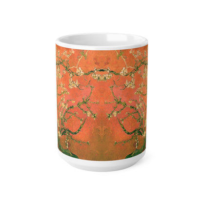 Van Gogh's Almond blossom (1890) - Orange Fine Art Print Ceramic Coffee Mugs, 11oz, 15oz