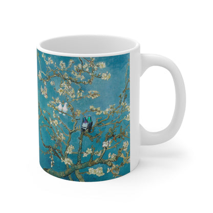 Van Gogh's Almond blossom (1890) - Lovebirds Fine Art Print Ceramic Coffee Cups, 11oz, 15oz