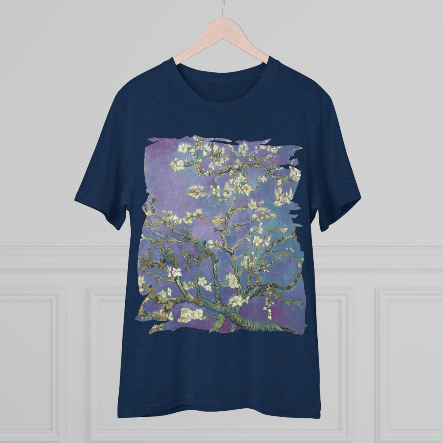 Van Gogh's Almond blossom (1890) - Purple Fine Art Print Organic Cotton T-Shirt Unisex