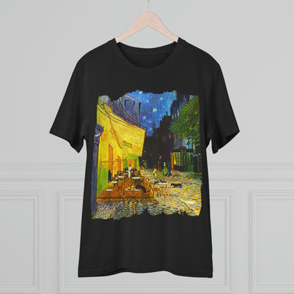 Van Gogh's Café Terrace at Night(1888) - Strays Fine Art Print Organic Cotton T-Shirt Unisex