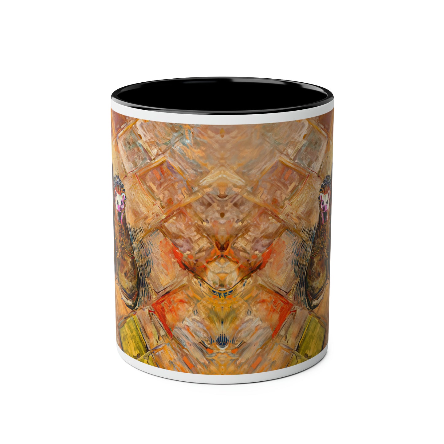 Van Gogh's Shoes (1888) - Hedgehog Fine Art Print Two-Tone Coffee Mugs, 11oz