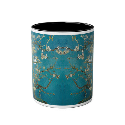 Van Gogh's Almond blossom (1890) - Lovebirds Fine Art Print Two-Tone Coffee Mugs, 11oz