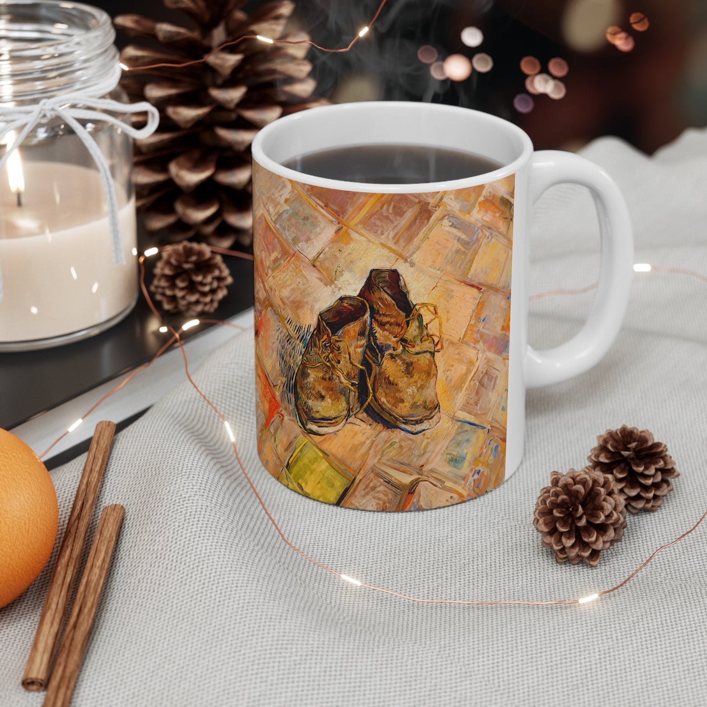 Van Gogh Shoes (1888) - Original Fine Art Print Ceramic Coffee Mugs, 11oz, 15oz