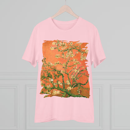 Van Gogh's Almond blossom (1890) - Orange Fine Art Print Organic Cotton T-Shirt Unisex