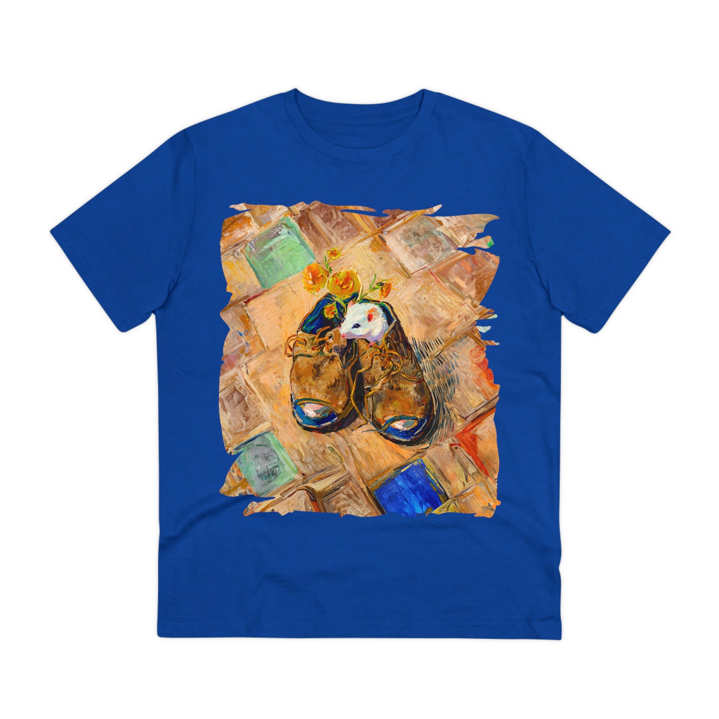 Van Gogh's Shoes (1888) - Mouse in the shoe Fine Art Print Organic Cotton T-Shirt Unisex